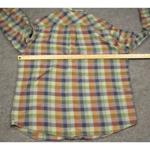 Carbon2Cobalt Shirt Mens Large Check Plaid Unbrushed Flannel Effortlessly Cool - Picture 5 of 14